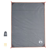 Alfombra de picnic Vidaxl con clavijas 205x155 cm de gris y naranja