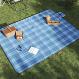 Vidaxl picnic tæppe sammenfoldelig rutet 200x150 cm fløjlblå