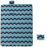 Vidaxl Picnic Alfombra ondas plegables 200x150 cm Velvet Azul