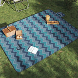 Vidaxl Picnic Rug Foldbare bølger 200x150 cm Velvet Blue