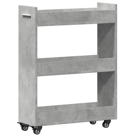 Vidaxl kast met wieltjes 60x22x79 bewerkt hout betongrijs