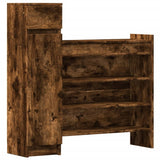 Vidaxl schoenenkast 100,5x28x100 cm bewerkt hout gerookt eikenkleurig