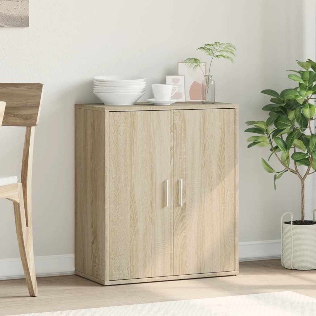 Vidaxl dressoir 60x31x70 cm bewerkt hout sonoma eikenkleurig