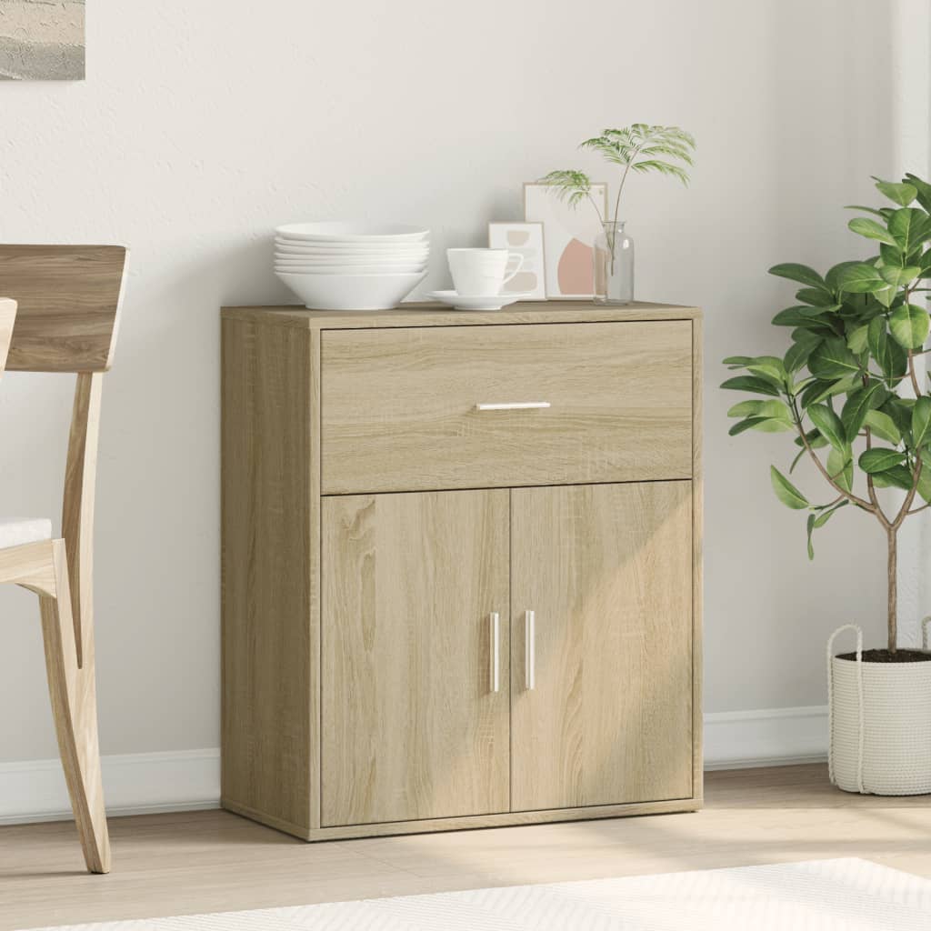 Vidaxl dressoir 60x31x70 cm bewerkt hout sonoma eikenkleurig