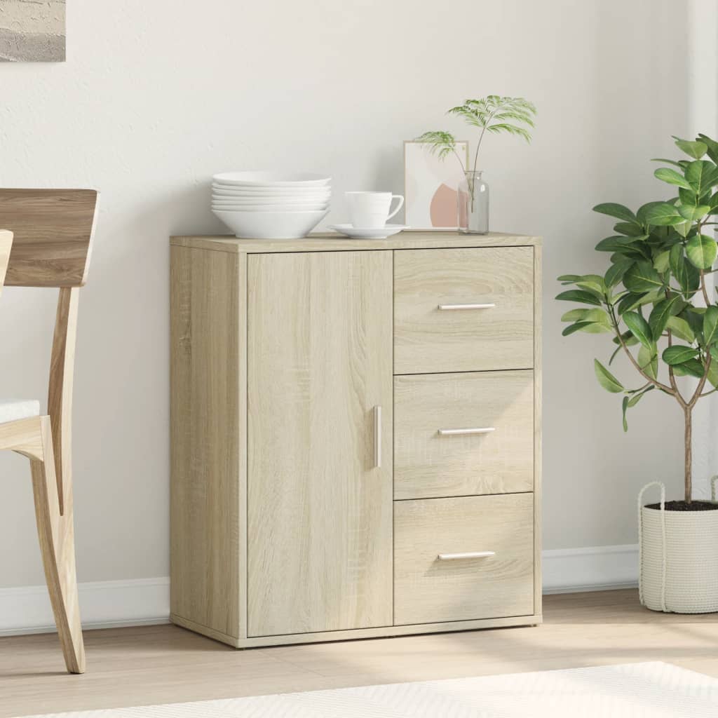 Vidaxl dressoir 60x31x70 cm bewerkt hout sonoma eikenkleurig