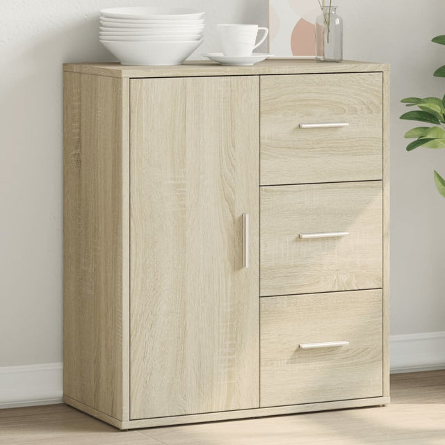 Vidaxl dressoir 60x31x70 cm bewerkt hout sonoma eikenkleurig