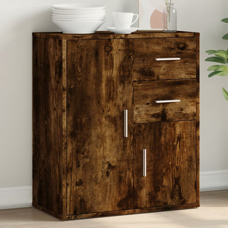 Vidaxl dressoir 60x31x70 cm bewerkt hout gerookt eikenkleurig