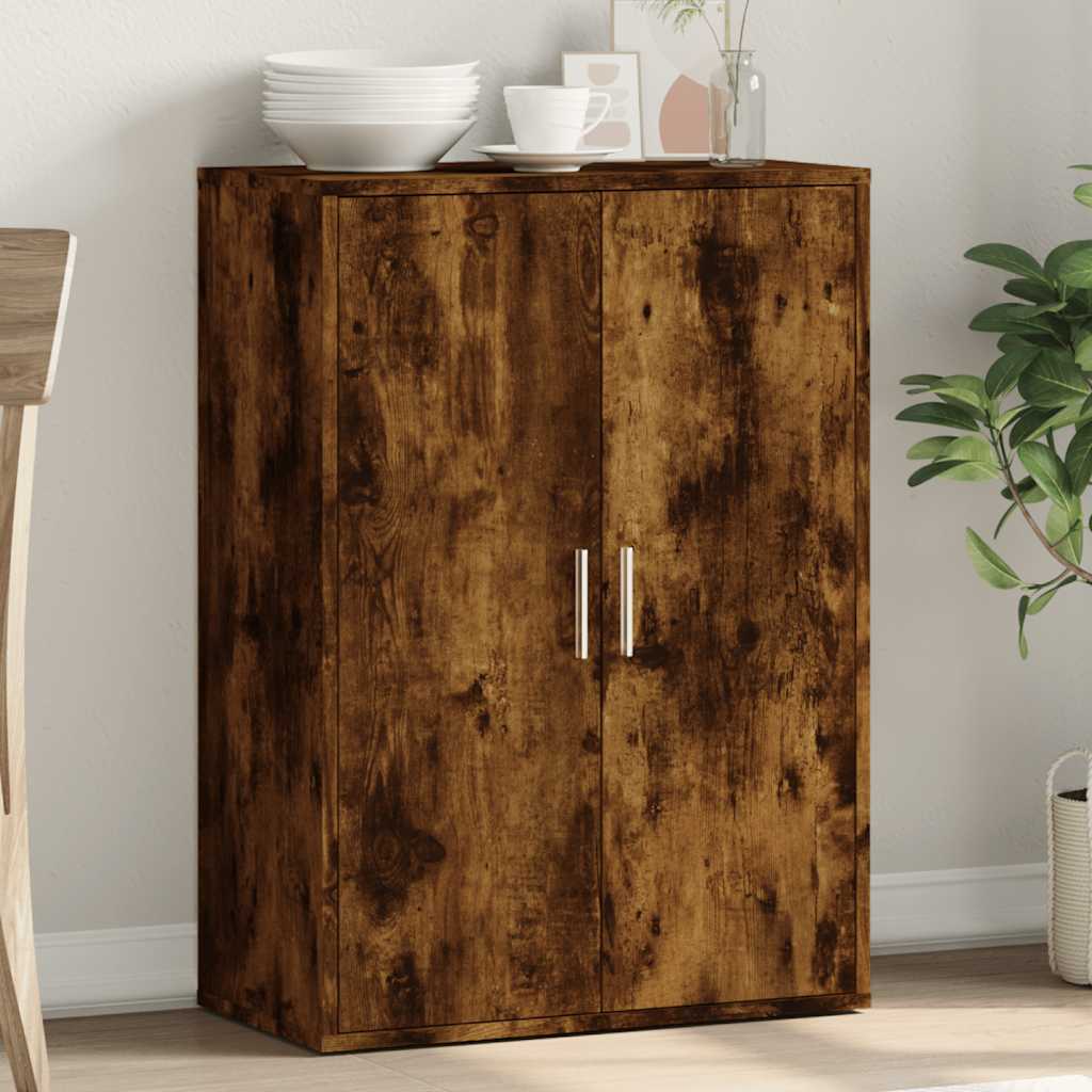 Vidaxl dressoir 60x31x84 cm bewerkt hout gerookt eikenkleurig