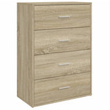 Vidaxl dressoir 60x31x84 cm bewerkt hout sonoma eikenkleurig