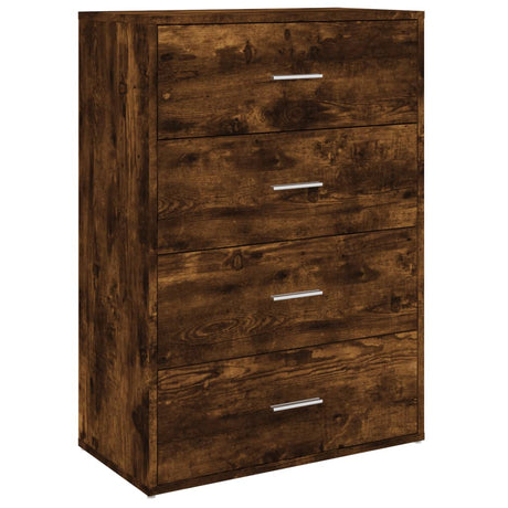 Vidaxl dressoir 60x31x84 cm bewerkt hout gerookt eikenkleurig