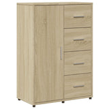 Vidaxl dressoir 60x31x84 cm bewerkt hout sonoma eikenkleurig