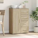 Vidaxl dressoir 60x31x84 cm bewerkt hout sonoma eikenkleurig