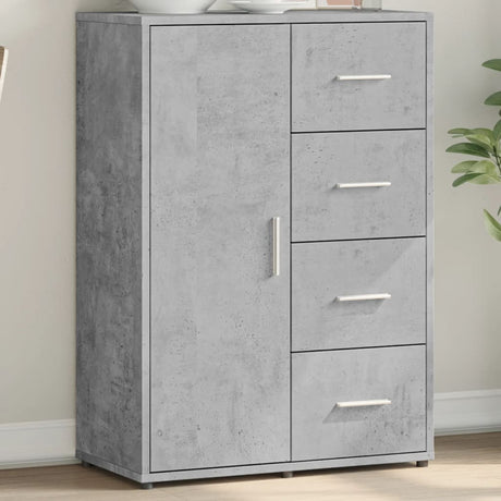 Vidaxl dressoir 60x31x84 cm bewerkt hout betongrijs