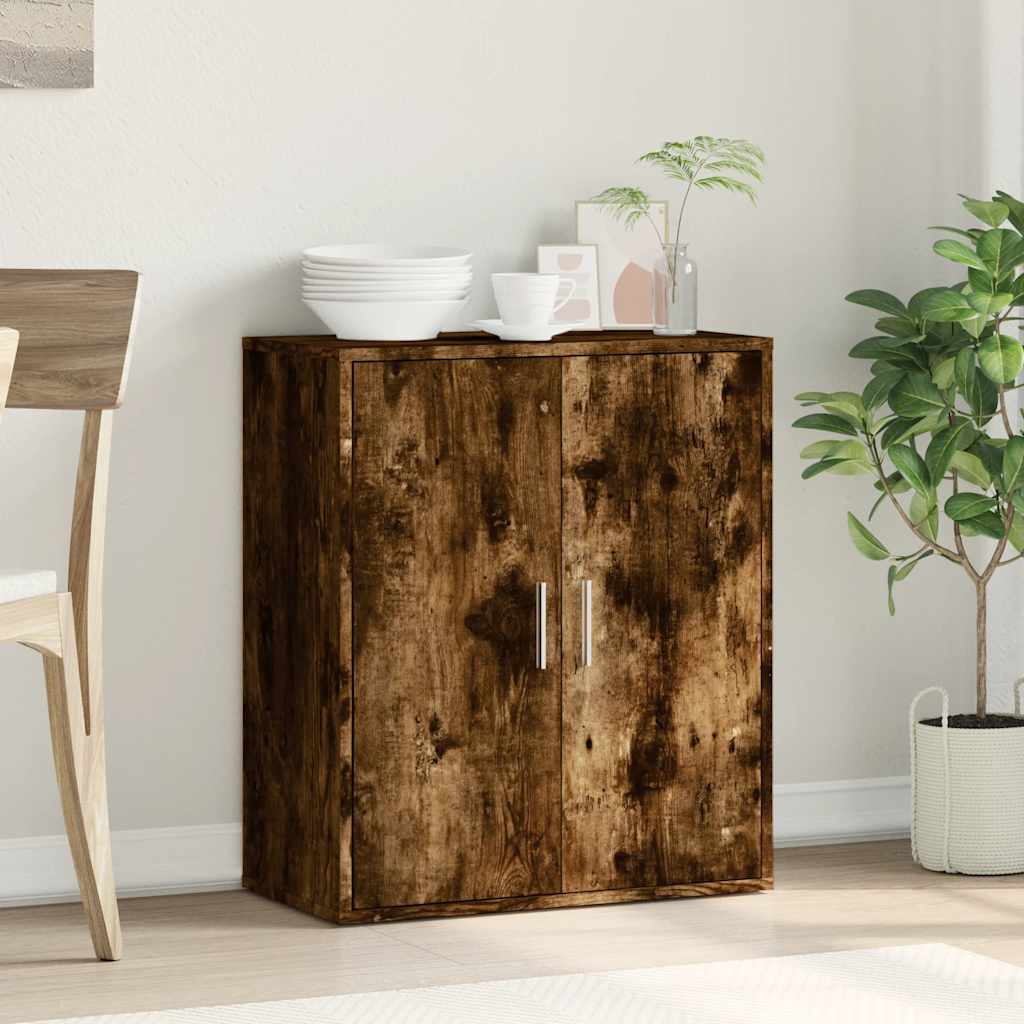 Vidaxl dressoir 79x38x80 cm bewerkt hout gerookt eikenkleurig