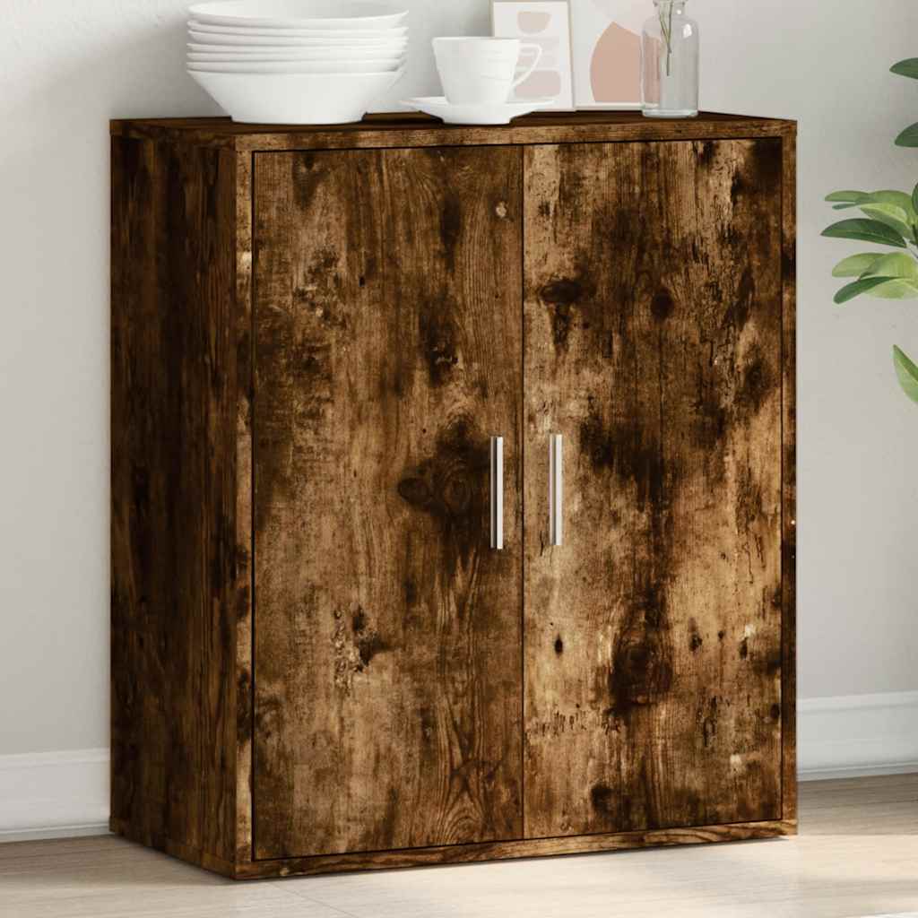Vidaxl dressoir 79x38x80 cm bewerkt hout gerookt eikenkleurig