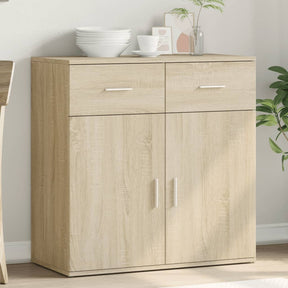 Vidaxl dressoir 79x38x80 cm bewerkt hout sonoma eikenkleurig