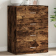 Vidaxl dressoir 60x39x80 cm bewerkt hout gerookt eikenkleurig
