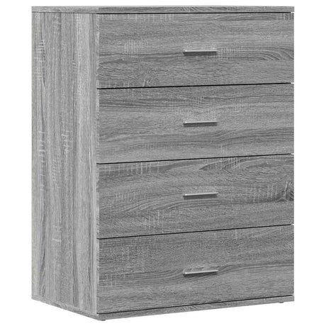 Vidaxl dressoir 60x39x80 cm bewerkt hout grijs sonoma