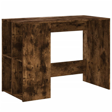 Vidaxl bureau 102x50x75 cm bewerkt hout gerookt eikenkleurig