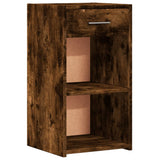 Vidaxl nachtkastje 35x34x65 cm bewerkt hout gerookt eikenkleurig