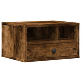 Boîte de l'imprimante Vidaxl 40x32x22.5 cm en bois de chêne fumé en bois coloré