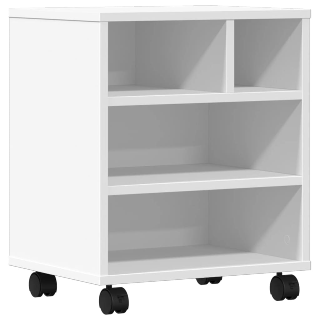 Vidaxl Printer box with wheels 41x32x48 cm white