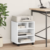 Vidaxl printerkastje met wielen 41x32x48 cm wit