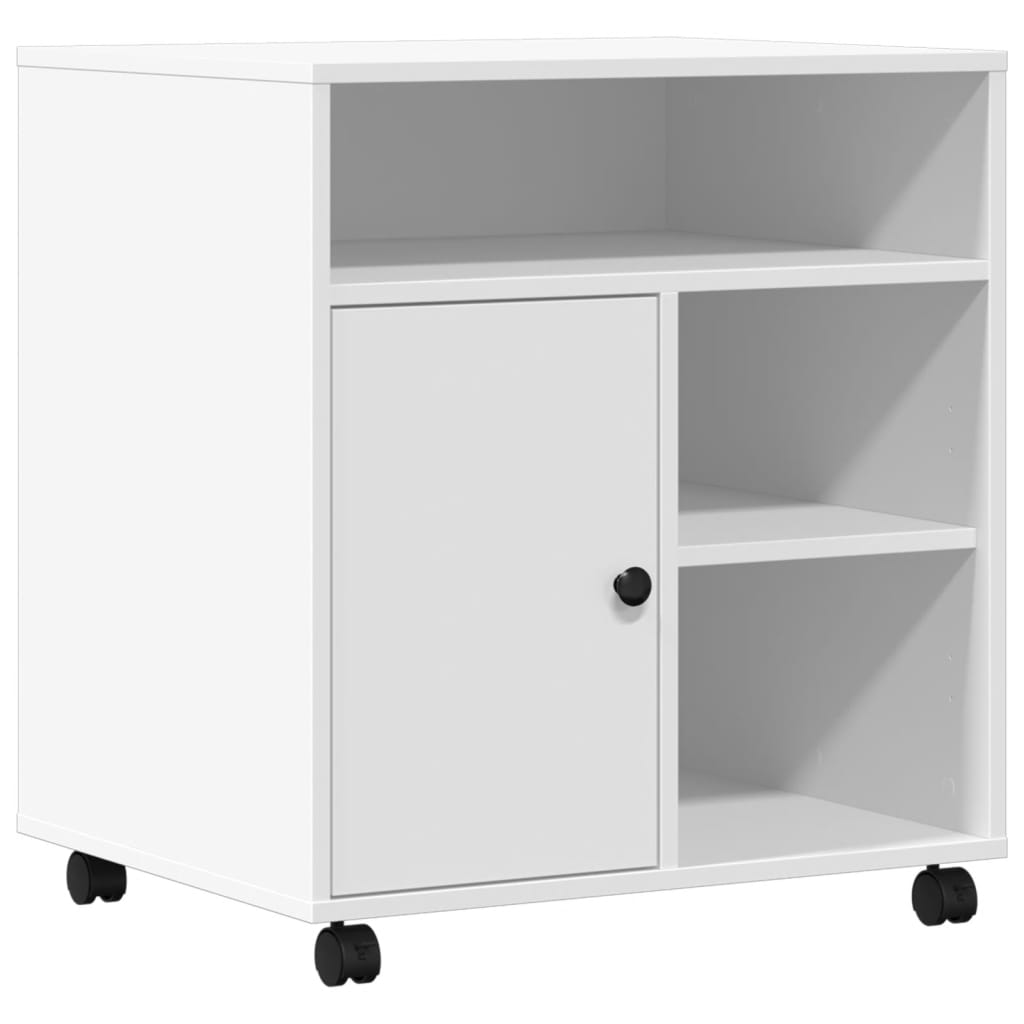 Caja de impresora Vidaxl con ruedas 60x50x67 cm blanco