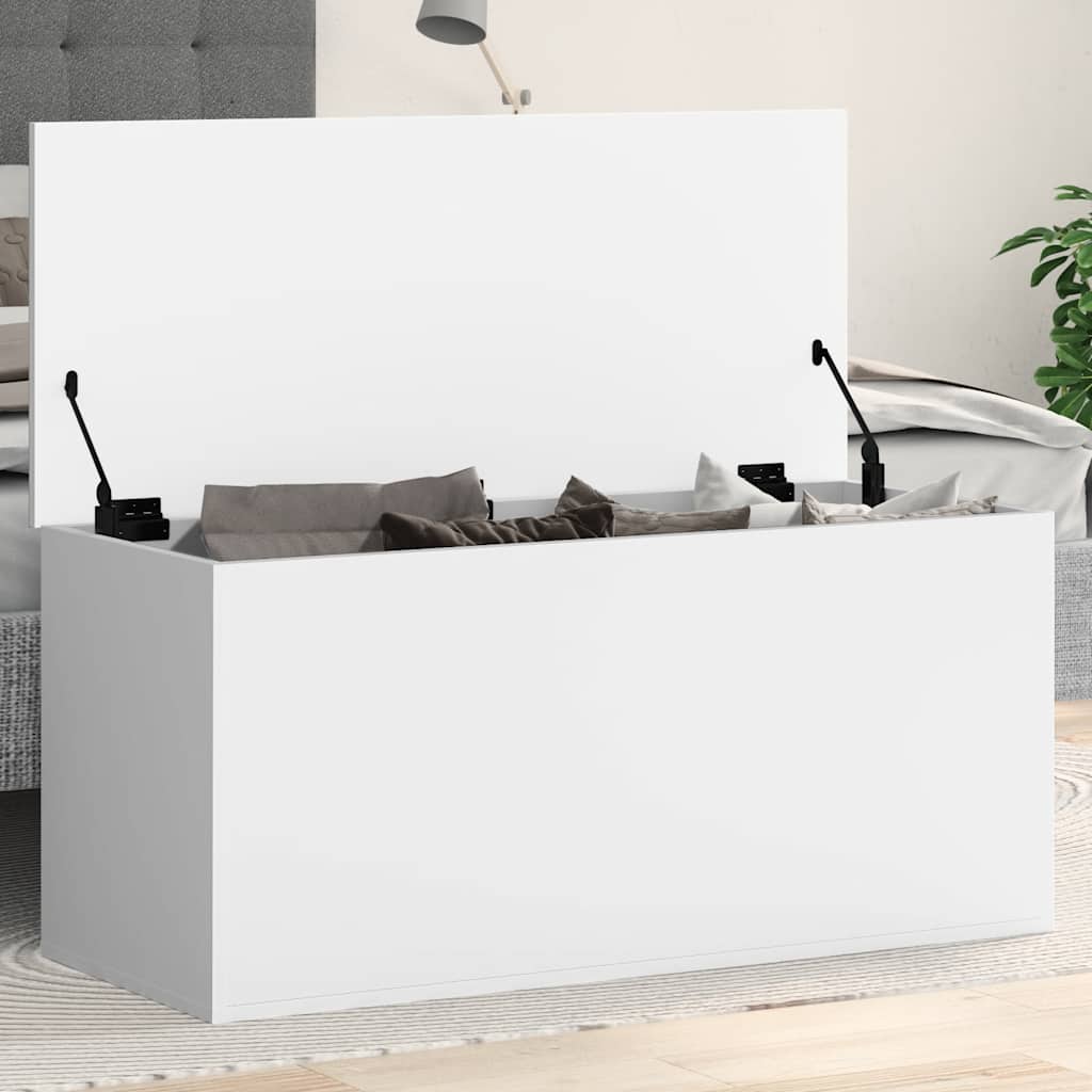 Vidaxl opbergbox 100x42x46 cm bewerkt hout wit