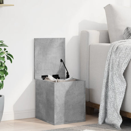 Vidaxl opbergbox 30x35x35 cm bewerkt hout betongrijs