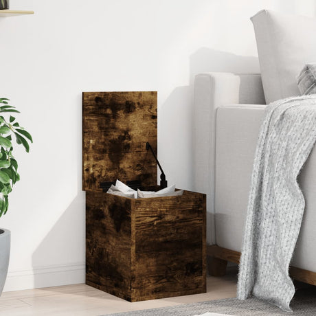 Vidaxl opbergbox 30x35x35 cm bewerkt hout gerookt eikenkleurig
