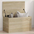 Vidaxl opbergbox 60x35x35 cm bewerkt hout sonoma eikenkleurig