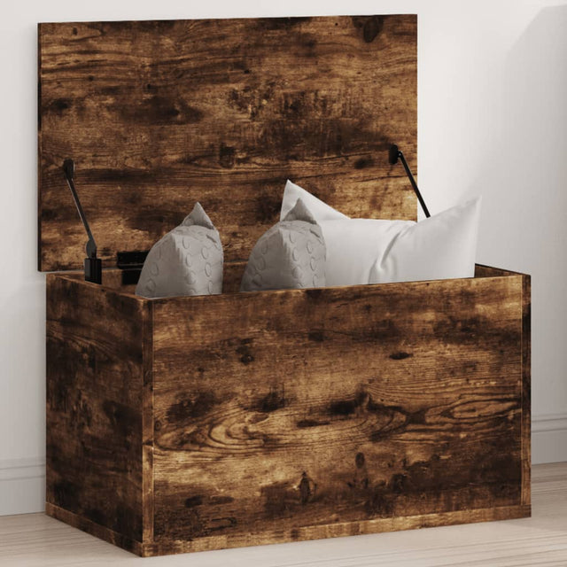 Vidaxl opbergbox 60x35x35 cm bewerkt hout gerookt eikenkleurig