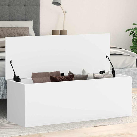 Vidaxl opbergbox 102x35x35 cm bewerkt hout wit