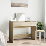 Vidaxl kaptafel met spiegel 100x45x76 cm sonoma eikenkleurig