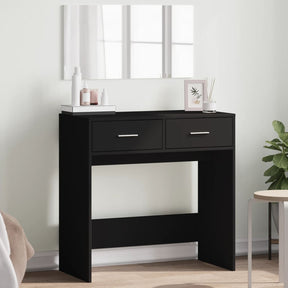 Vidaxl kaptafel met spiegel 80x39x80 cm zwart
