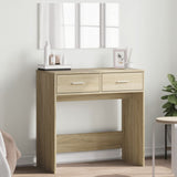 Vidaxl kaptafel met spiegel 80x39x80 cm sonoma eikenkleurig