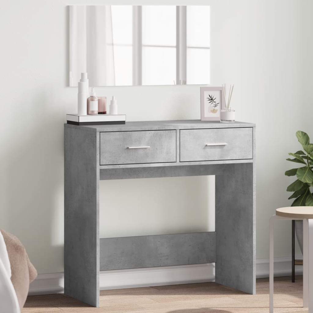 Vidaxl kaptafel met spiegel 80x39x80 cm betongrijs