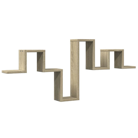 Vidaxl wandschap 104,5x10x43 cm bewerkt hout sonoma eikenkleurig