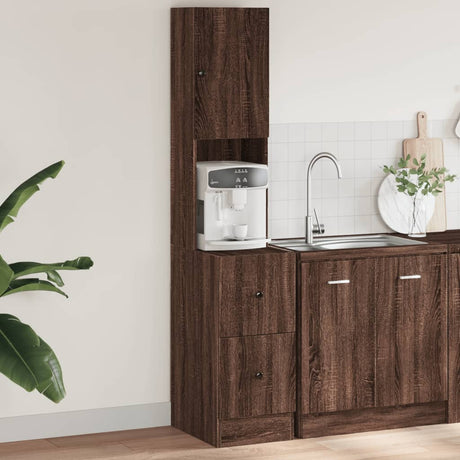 Vidaxl keukenkast 35x50x180 cm bewerkt hout bruin eikenkleurig