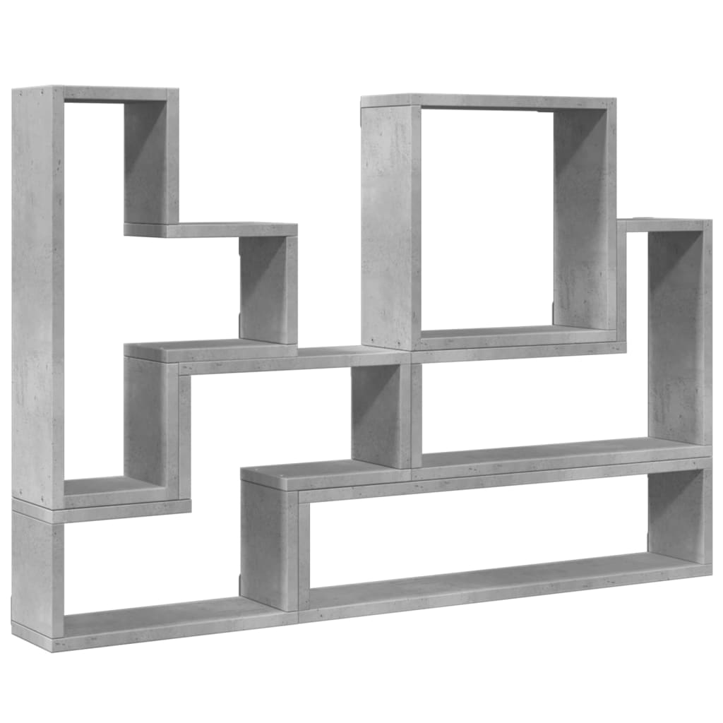 Vidaxl wandschap 96x12x64 cm bewerkt hout betongrijs