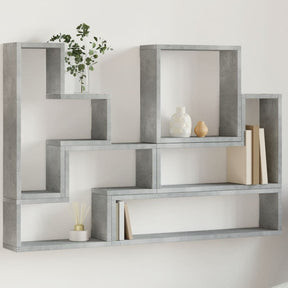 Vidaxl wandschap 96x12x64 cm bewerkt hout betongrijs