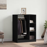 Vidaxl garderobe 77x48x102 cm eiendomssvart svart