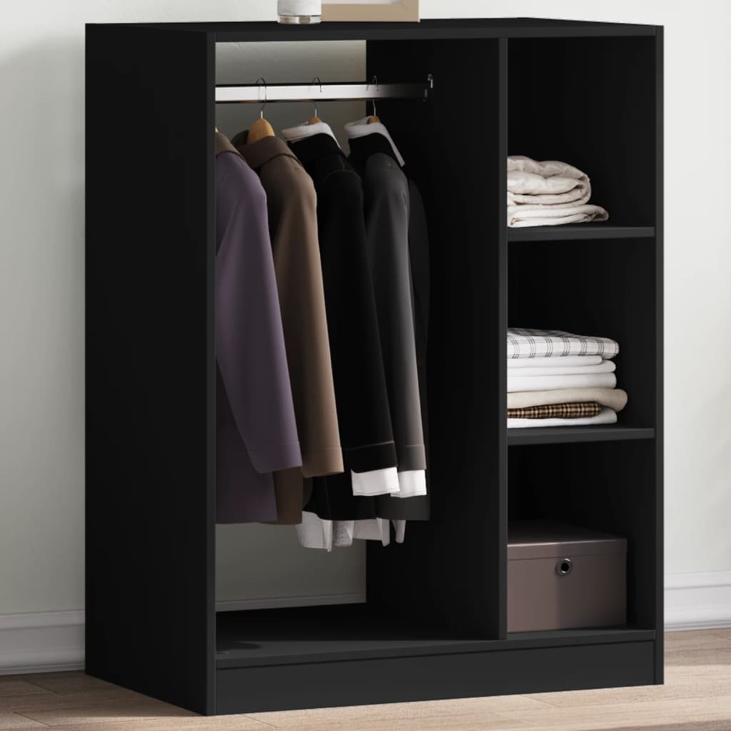 Vidaxl Garderobe 77x48x102 cm propertiertes Holzschwarz