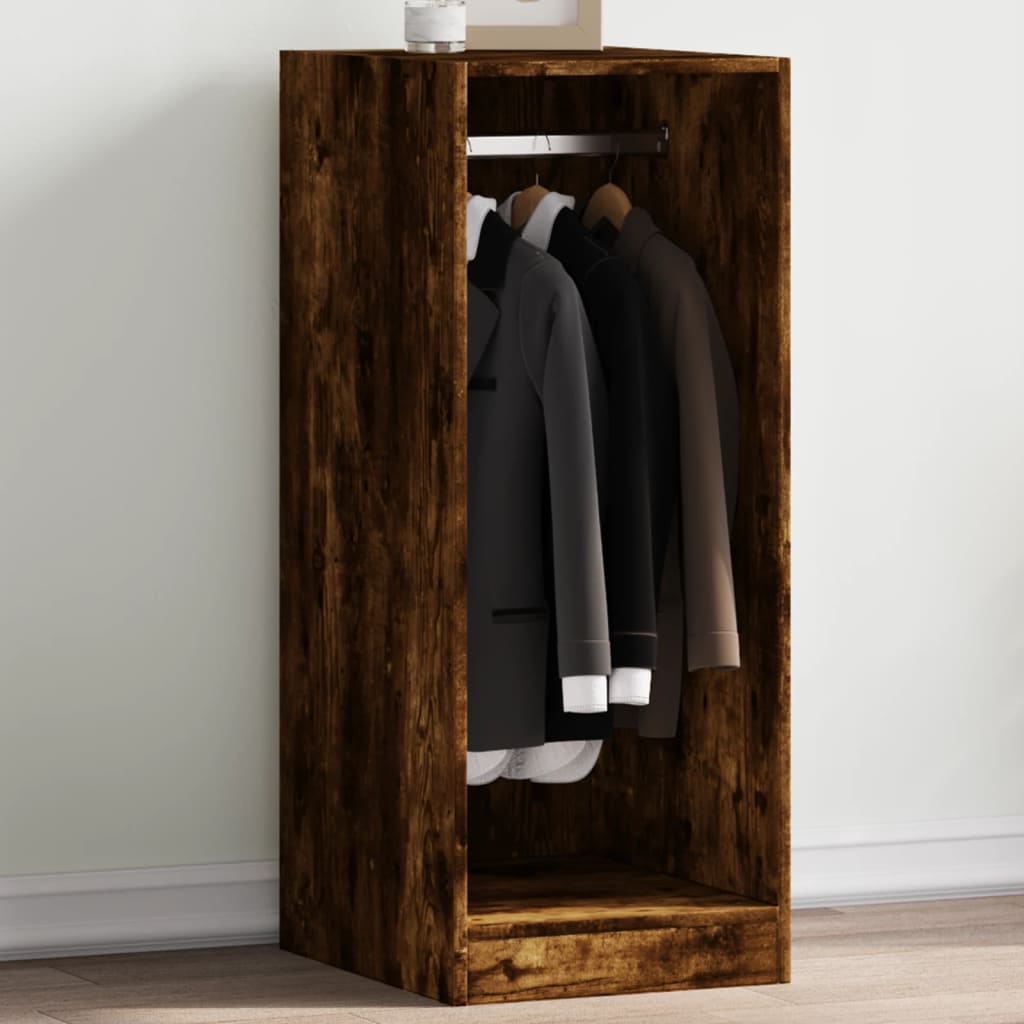 Vidaxl Kleederschaf 48x41x102 cm Propertéiert Holz gefëmmt Oak faarweg