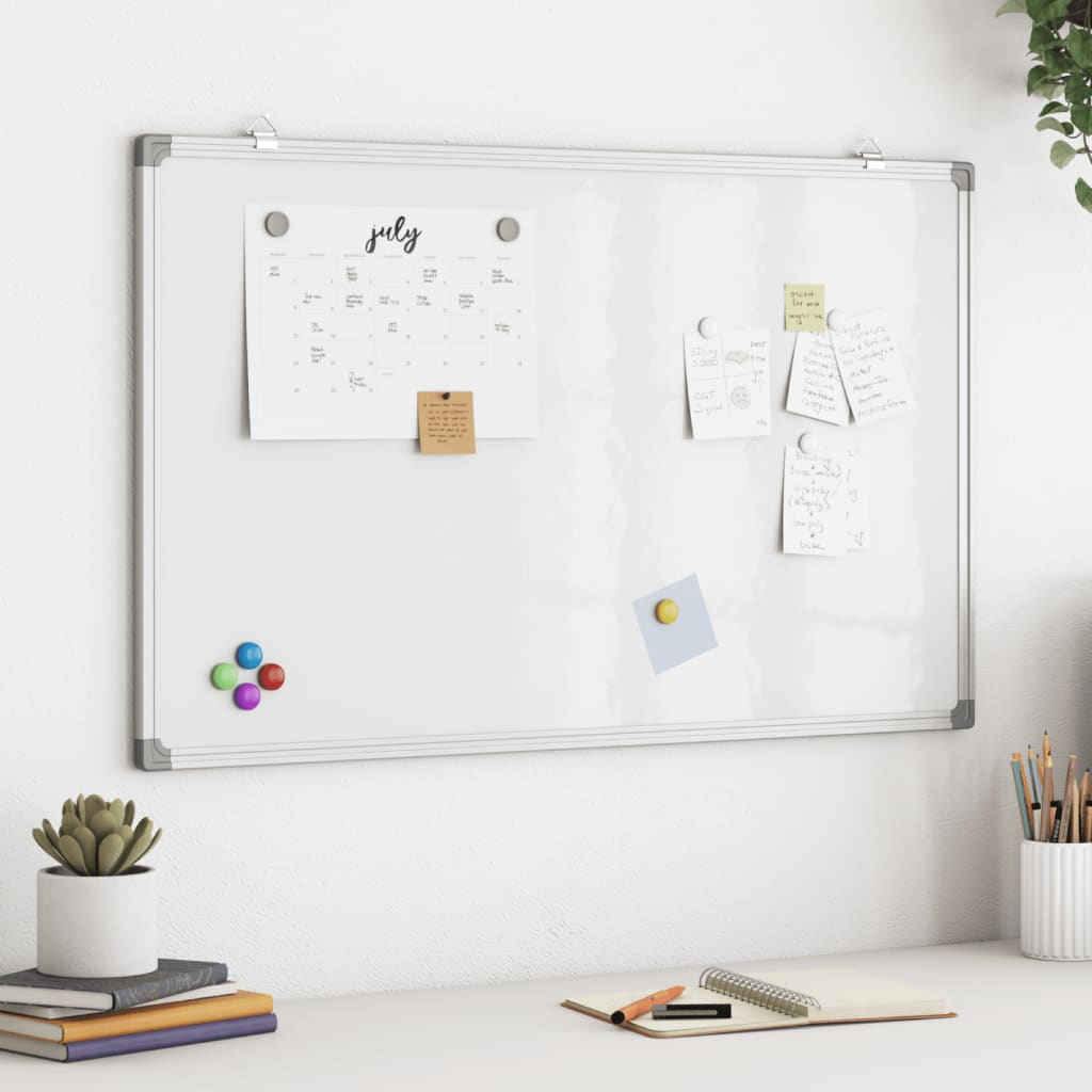 Vidaxl Whiteboard Magnetic 80x50x1,7 cm aluminium