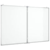 Vidaxl Whiteboard Magnetico pieghevole 100x80x1.7 cm in alluminio