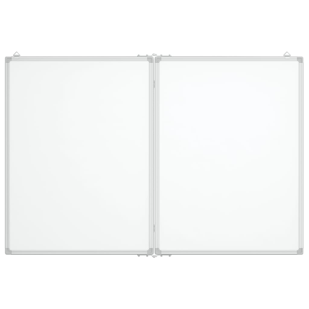 Vidaxl whiteboard magnetiskt vikbar 120x80x1,7 cm aluminium