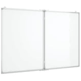 VIDAXL Whiteboard Magneticamente pieghevole 120x100x1,7 cm in alluminio