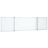 Vidaxl whiteboard magnetisch inklapbaar 160x40x1,7 cm aluminium